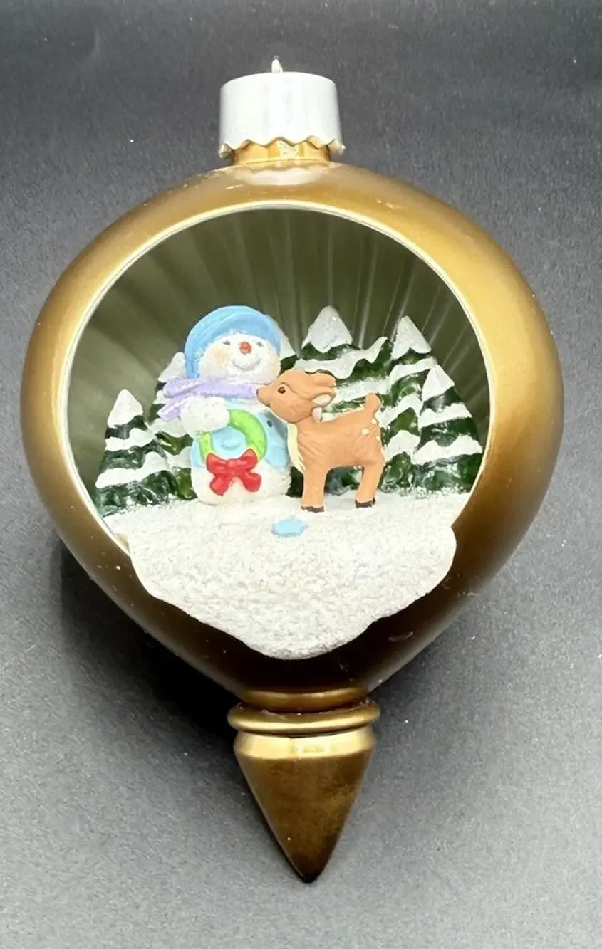 Hallmark Ornament Snow Buddies Surprise Gold Tested No Box -Lo16